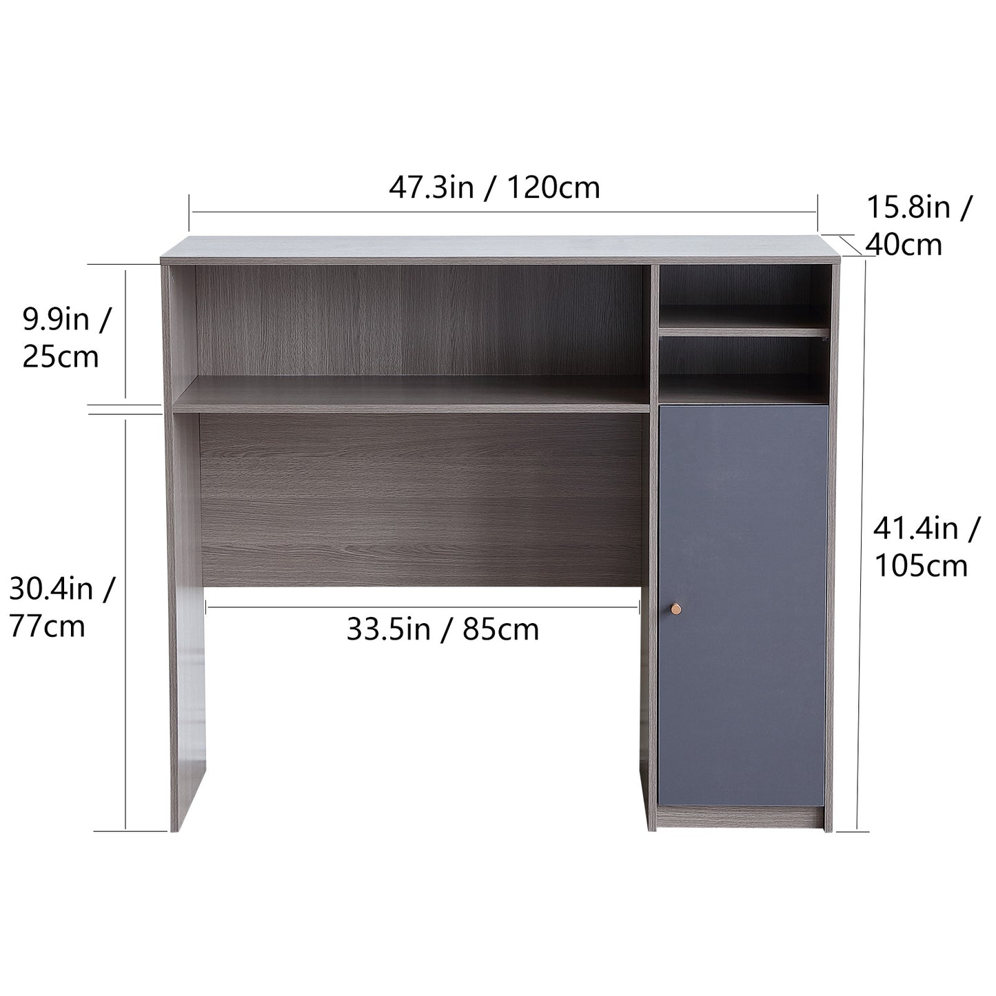 FUNROLUX Sideboard Kitchen Buffet Cabinet with Storage, Modern Kitchen Pantry Storage Cabinet with Shelve, Folding Table Storage Cabinet Microwave Cabinet for Dining Room, Living Room (Grey)